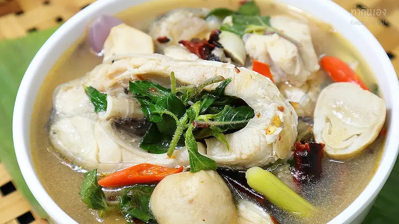 ต้มยำปลากะพงสูตรพื้นบ้าน